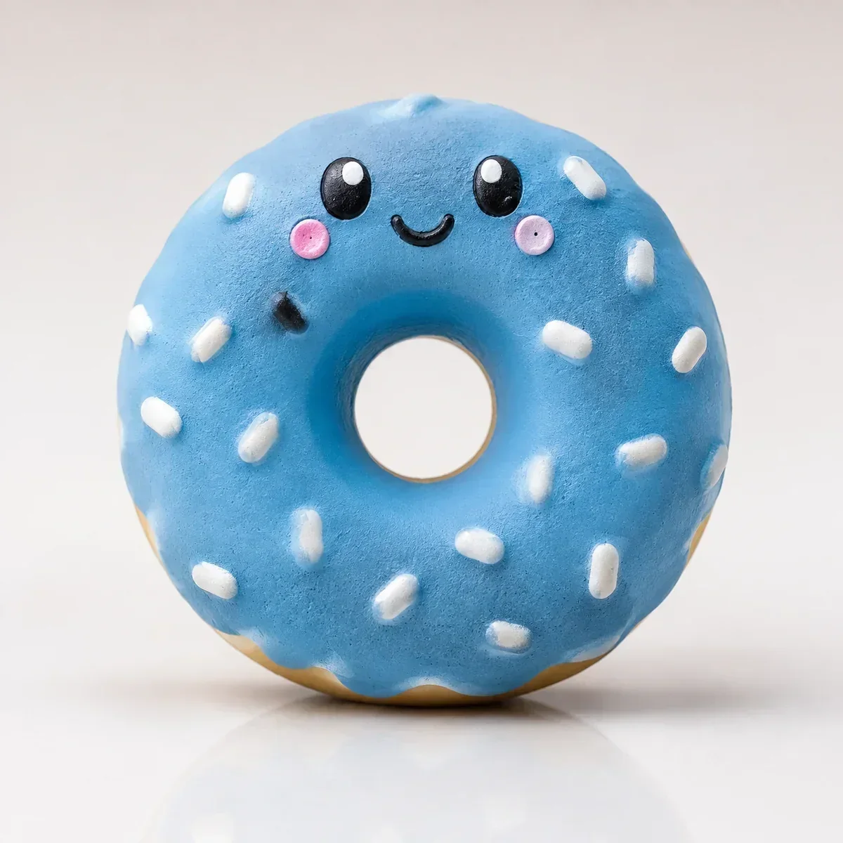 Adorable Blue Donut squishy — Slow-Rise PU Foam, Food & Bakery Squishy family, wholesale from factory