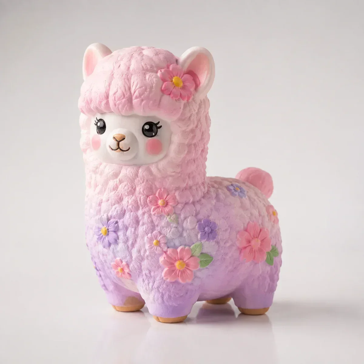 Blossom Llama squishy — Slow-Rise PU Foam, Animal Squishy family, wholesale from factory