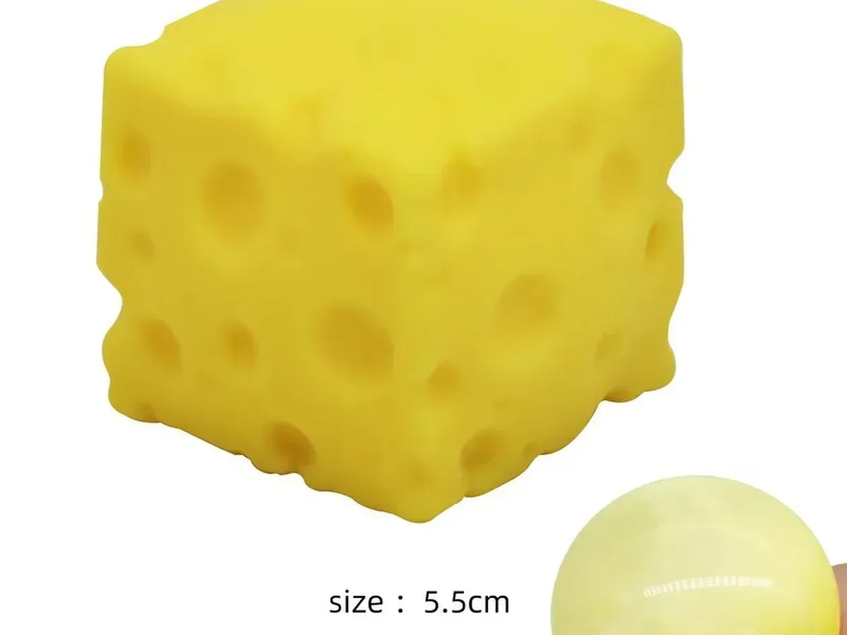 Butter & Cheese Squishy squishy on white background