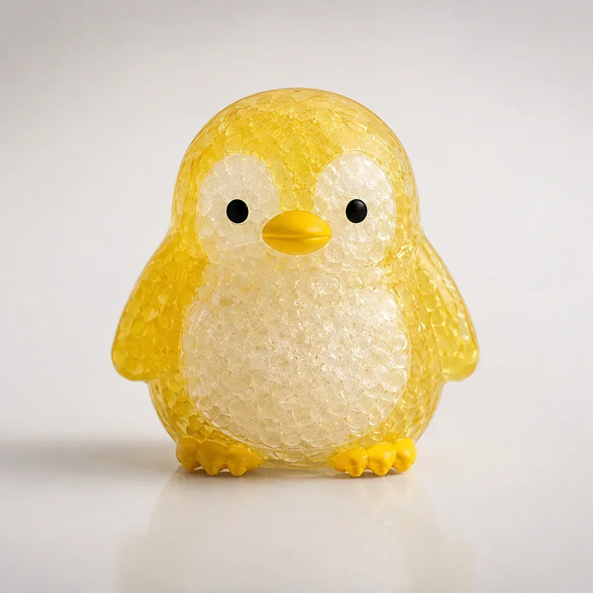 Buttercup Yellow Penguin Dumpling squishy — Crunchy TPR, Dumpling Squishy family, wholesale from factory