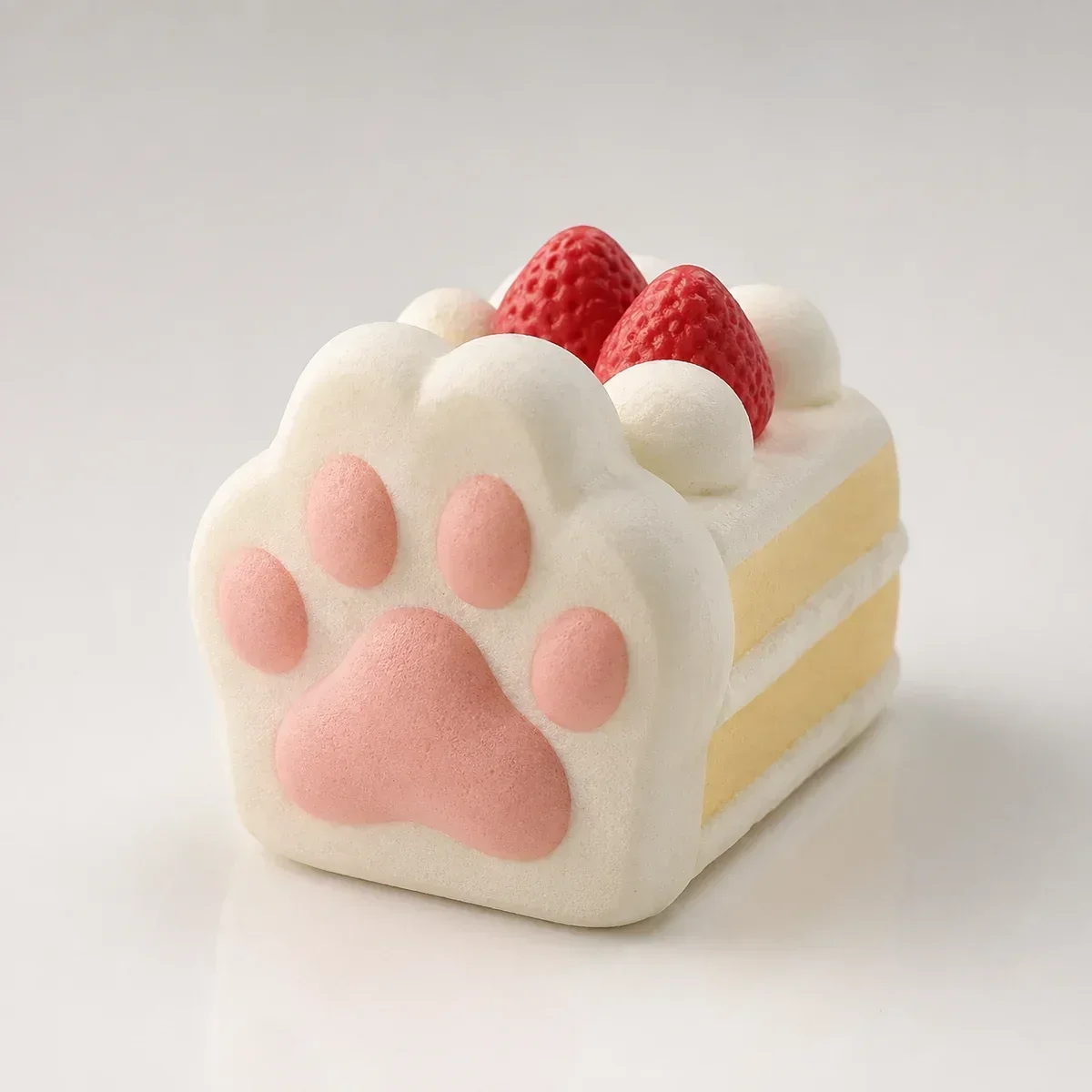 Cake Cat Paw squishy — Slow-Rise PU Foam, Food & Bakery Squishy family, wholesale from factory