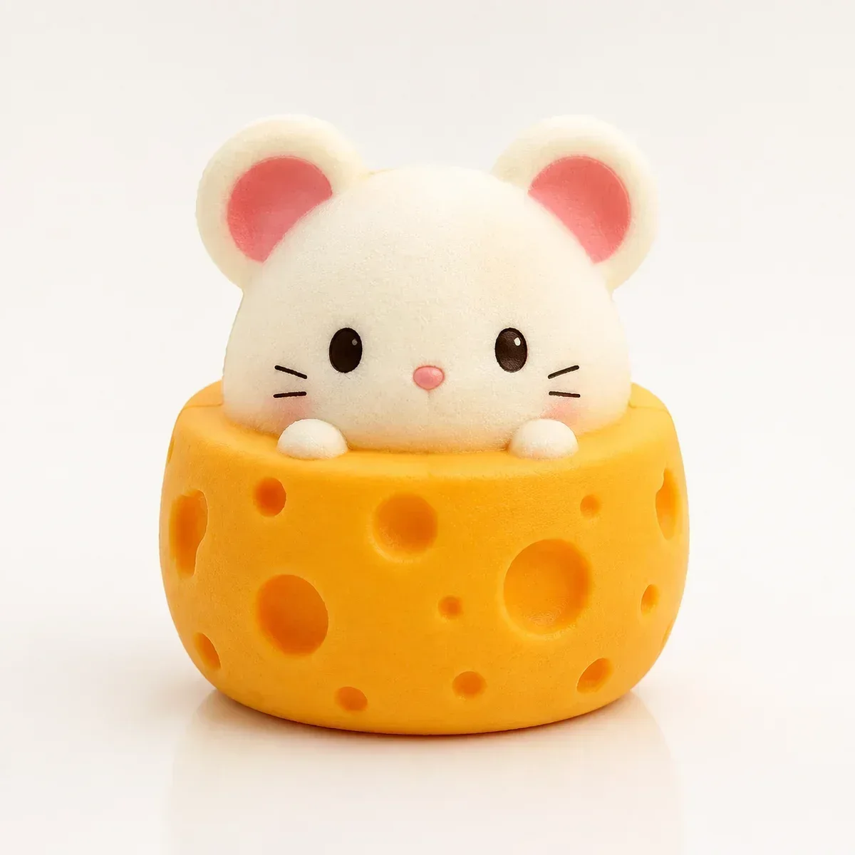 Cheese Mouse Cup Squishy Pop Up Mouse Squeeze squishy — Slow-Rise PU Foam, Butter & Cheese Squishy family, wholesale from factory