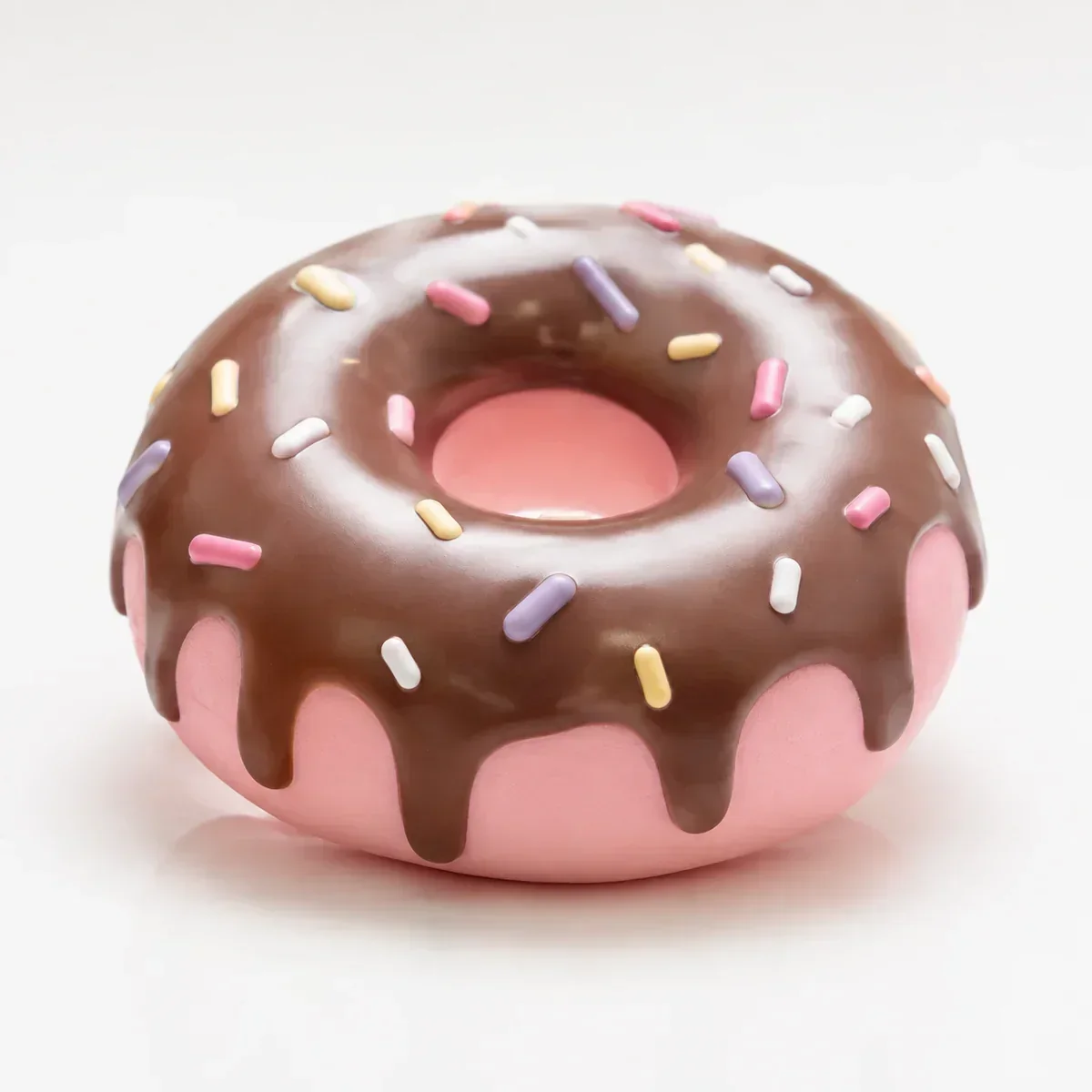 Chocolate-Pink Donut squishy — Creamy Silicone, Food & Bakery Squishy family, wholesale from factory