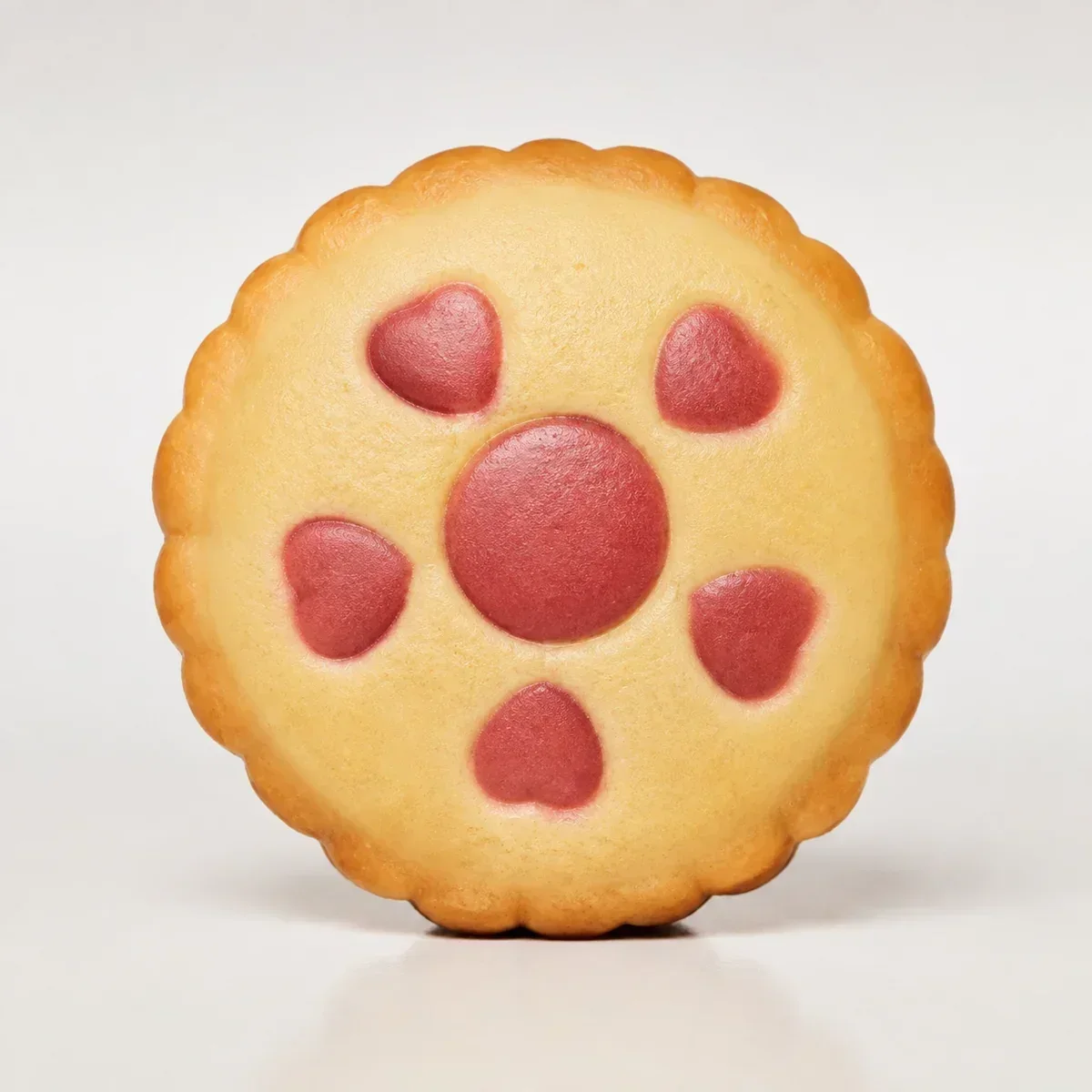 Circle Cherry Cookie squishy — Slow-Rise PU Foam, Fruit Squishy family, wholesale from factory