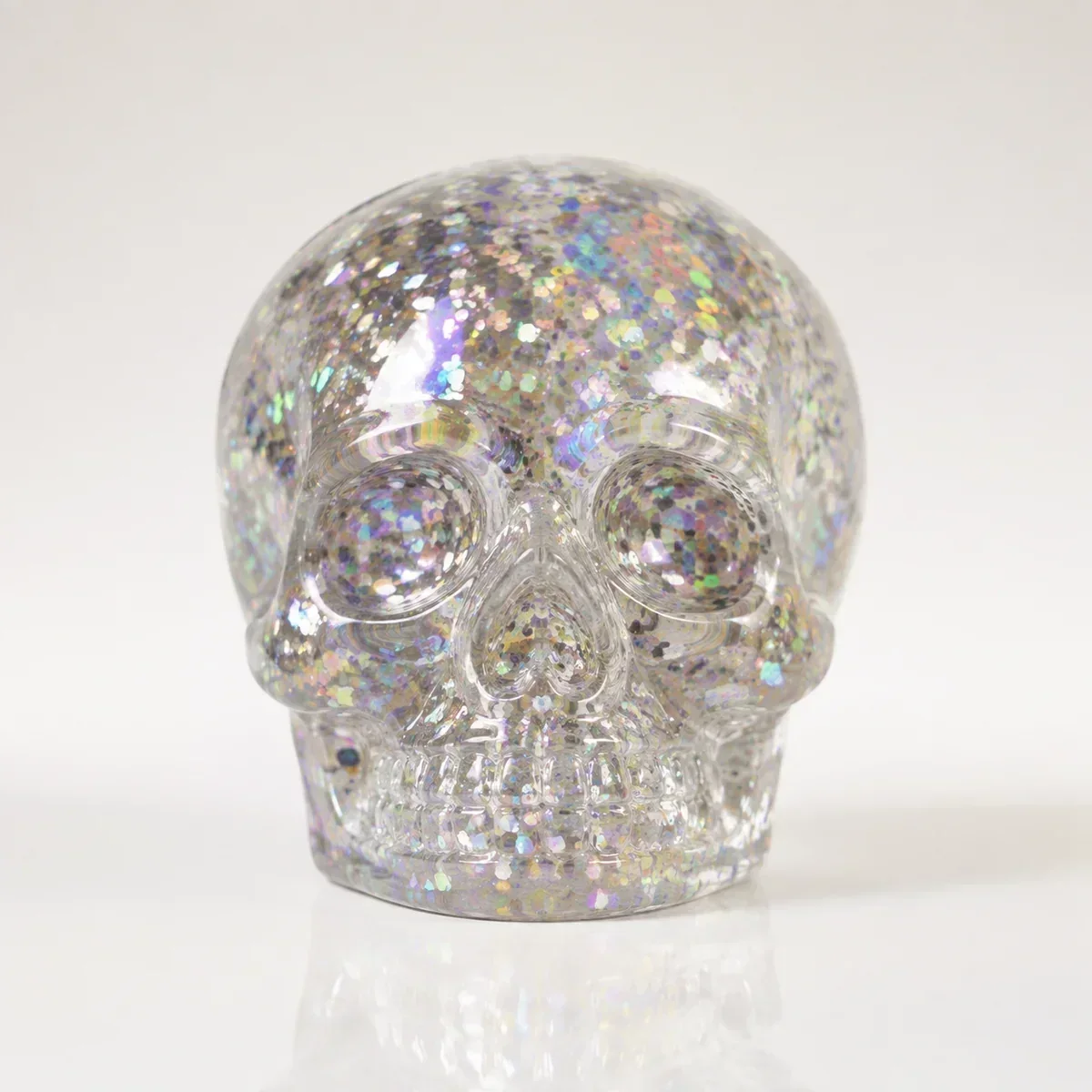 Halloween Skull Squishy Glitter squishy — Transparent Crystal, Novelty Squishy family, wholesale from factory