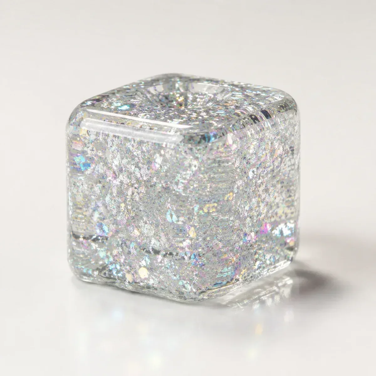 Ice Cube glitter gel Glitter Ice Cube squishy — Transparent Crystal, Novelty Squishy family, wholesale from factory