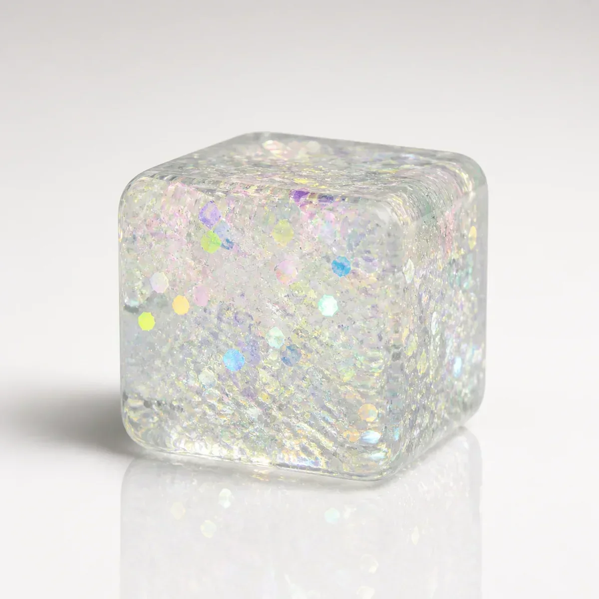 Marshmallow glitter gel Cube Glitter Cube squishy — Transparent Crystal, Food & Bakery Squishy family, wholesale from factory