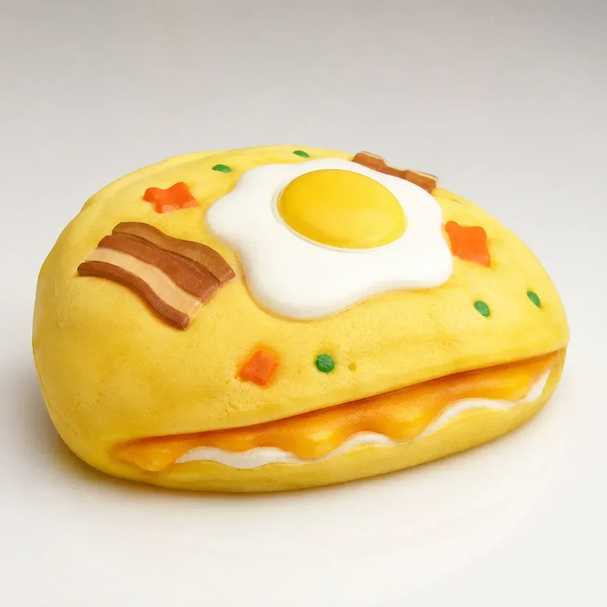 Omelette Slime Breakfast-Themed Slime squishy — Slow-Rise PU Foam, Novelty Squishy family, wholesale from factory