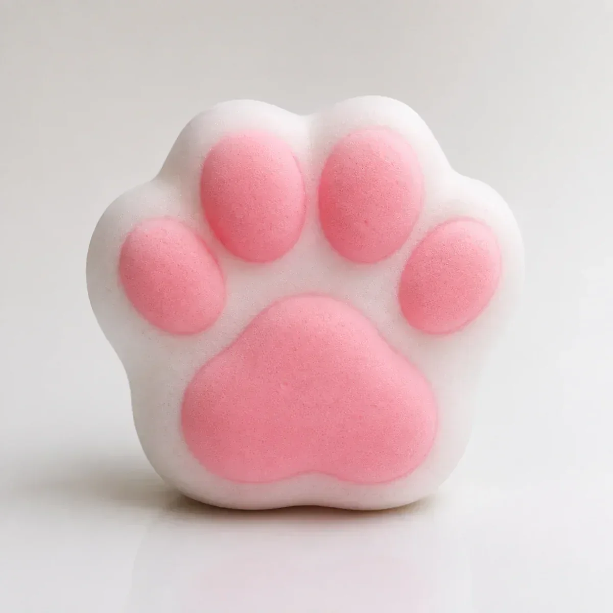 Pink &White Pastel Two-Tone Cat Paw squishy — Slow-Rise PU Foam, Cat Paw Squishy family, wholesale from factory