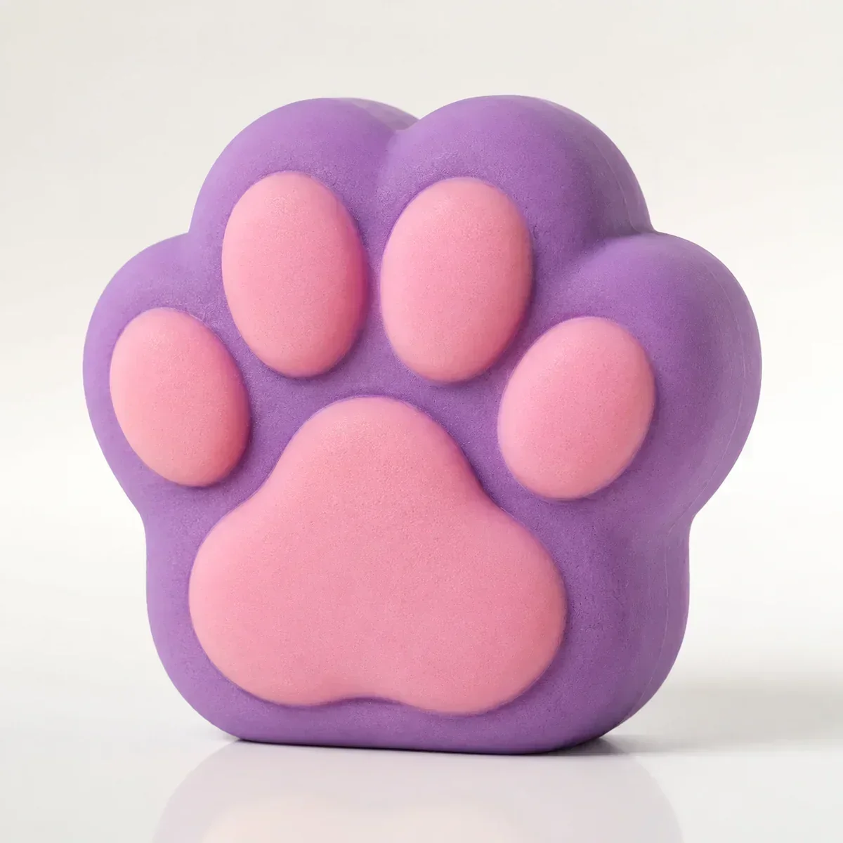 Super Large Purple Based Pink Cat Paw squishy — Slow-Rise PU Foam, Cat Paw Squishy family, wholesale from factory
