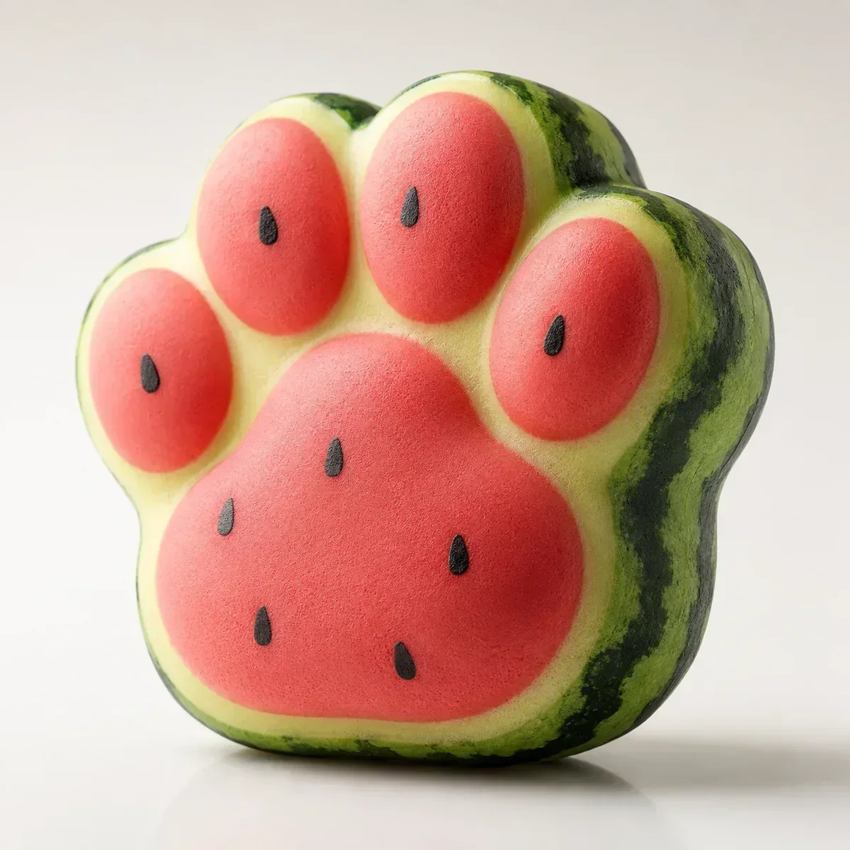 Super Large Watermelon Cat Paw squishy — Slow-Rise PU Foam, Fruit Squishy family, wholesale from factory