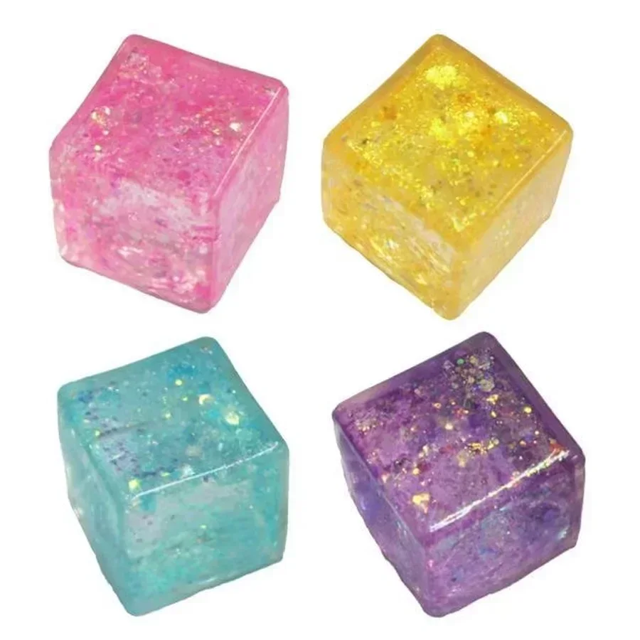 Transparent Crystal squishy texture close-up