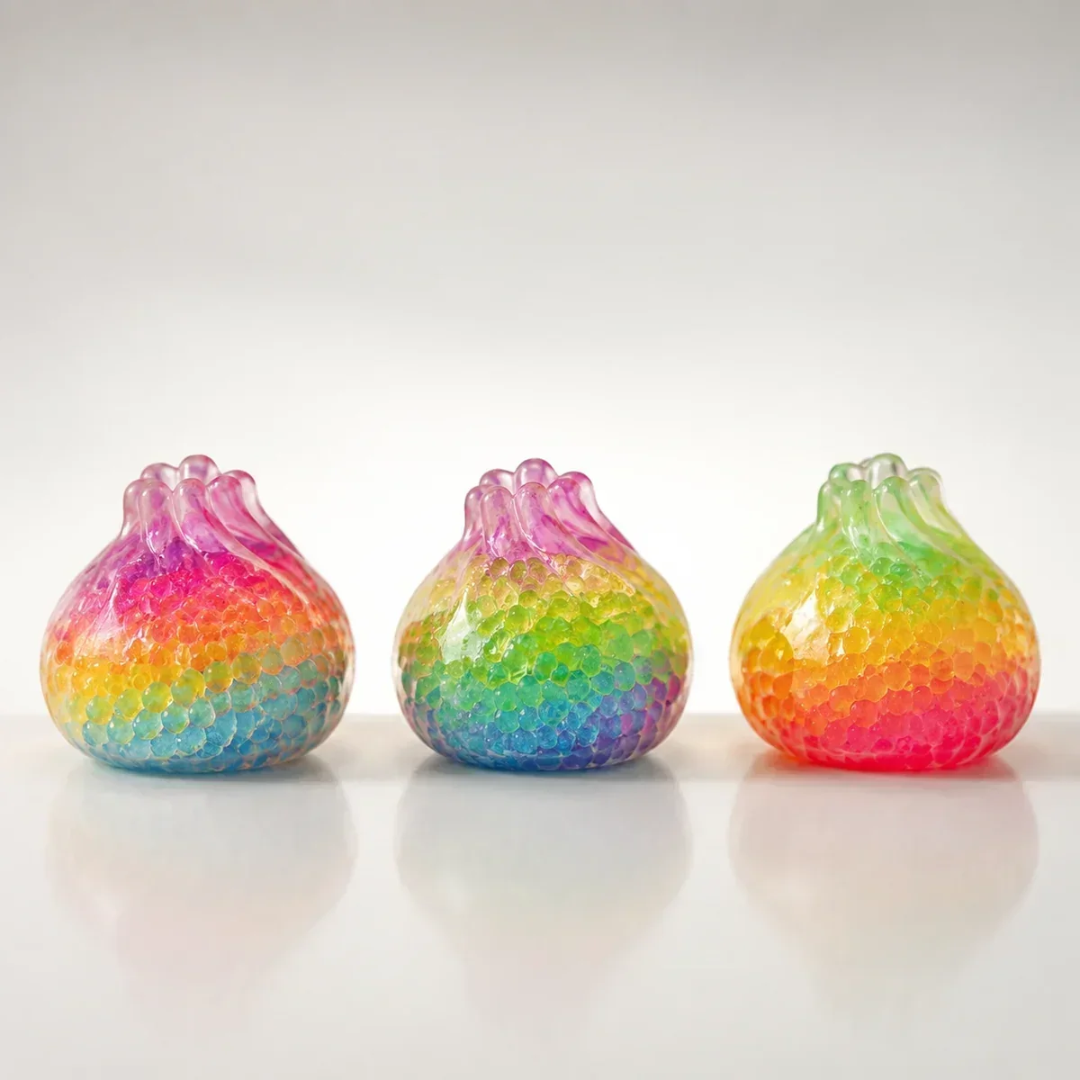 Vibrant Rainbow Mystery Squishy Dumplings squishy — Crunchy TPR, Dumpling Squishy family, wholesale from factory