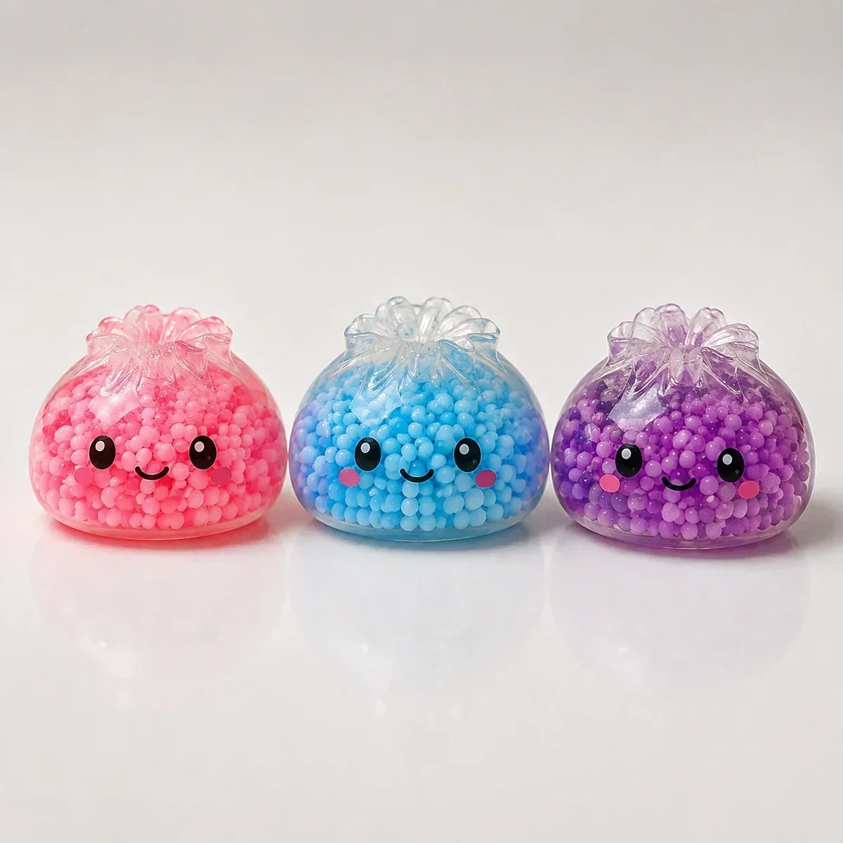Xxl Back To School Dumpling Squishy 7 Pieces squishy — Crunchy TPR, Dumpling Squishy family, wholesale from factory